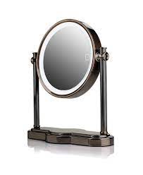 These colors emulate the light at different times of day, so you can apply makeup in a way that will look good on a night out, then use a different light to apply day makeup. Ovente Led Lighted Makeup Mirror Tabletop Vanity Mirror Reviews Bathroom Accessories Bed Bath Macy S Makeup Mirror With Lights Tabletop Vanity Mirror Mirror