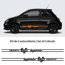 Don't waste time going to sellers. Fiat Abarth 695 Biposto Car Stripes Stickers Set