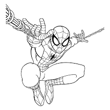 Spiderman Kleurplaat