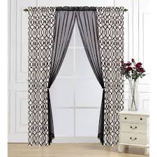 Black And Ivory Curtains Charlize 6 Piece Window Set Black Ivory Curtains Curtain Tie Backs Diy Cool Curtains