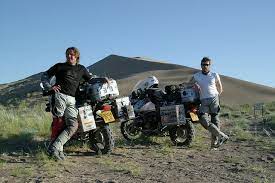 The Singing Sand Dunes Kazaksthan Adventure Bike Long Way Round Adventure Motorcycling