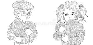 Click on any drawing to color online or print. Coloring Pages With Lovely Kids Holding Valentine Hearts Stock Vector Illustration Of Embrace Feeling 127451754