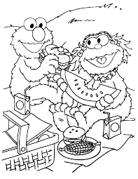 Find printable alphabet letter patterns, blank chore charts, and coloring pages for kids. Zoe And Elmo Spring Picnic Coloring Page Free Printable Coloring Coloring Library