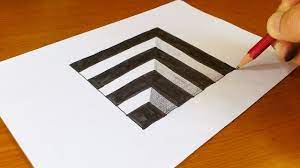 See more ideas about 3d drawings, easy 3d drawing, graph paper art. Very Easy How To Draw 3d Hole Anamorphic Illusion 3d Trick Art On Paper Youtube