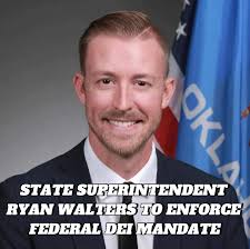 State Superintendent Ryan Walters says starting April 25, he will begin  withholding education funds from school districts that have Diversity,  Equity, and Inclusion programs