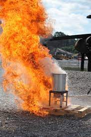 The turkey fryer needs to be outside on a flat surface. The Dangers Of Deep Frying A Turkey At Home Copeland S Atlanta