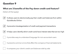 Quickbooks online and quickbooks credit card payments are pci compliant, and once you enter the payment details, all but the last four digits are masked. Question 9 What Are 3 Benefits Of The Pay Down Credit Chegg Com