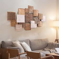 Japandi Wood Wall Decor Hanging Carved