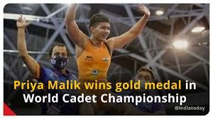Priya malik wins gold wrestling world cadet wrestling championship gold medal for priya malik. Ypsmieclpjcmgm