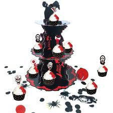 Maybe you would like to learn more about one of these? Halloween Decor Big Spook Red Black Halloween Cupcake Stand With 3 Tier Cardboard Table Centerpiece Zombie Party Decorations Party Diy Decorations Aliexpress