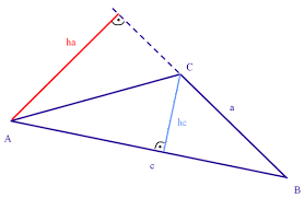 Stumpfwinkliges dreieck — ein stumpfwinkliges dreieck ein dreieck — mit seinen ecken, seiten und winkeln sowie umkreis, inkreis und teil eines ankreises in der üblichen form beschriftet. Dreiecke
