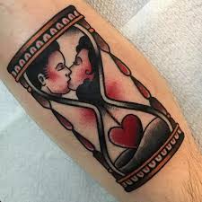 This In Black And Grey Maybe With Script Saying Wish You Were Here Body Art Tattoos Hourglass Tattoo Tattoos