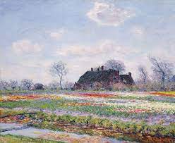 A Sassenheim Pres De Haarlem Champ De Tulipes C Monet W 1070 Monet Art Claude Monet Art Claude Monet Paintings
