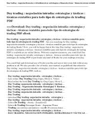 Tones titulo dance me baixar. Day Trading Negociacion Intradia Estrategias Y Tacticas Tecnicas Rentables Para Todo Tipo De Estrategias De Trading Pdf Dia De Cambio E Books