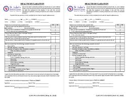 The form is available in english, spanish, french, italian, german, portuguese and. Health Declaration Form Common Cold Health Sciences