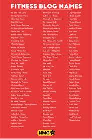 Fitness Blog Names Fitness Blog Name Generator Blog Names Blog Names Generator Fitness Blog
