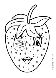 If you like jackfruit coloring sheet idea, you have save as or copy jackfruit images. Strawberry With Eyes Fruits Coloring Pages Simple For Kids Printable Free