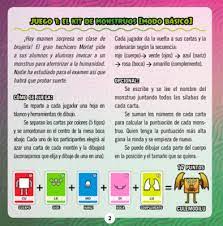 Escuela Infantil Castillo De Blanca Monster Kit Juegos Para Leer Reglas Del Juego Juegos