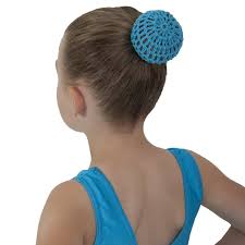 Secure with hair pins and you're done. Fine Crochet Ballet Hair Bun Net Marine Blue