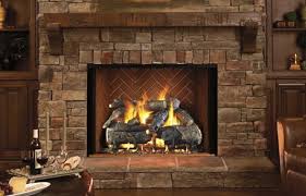 ↑ does it have a fan to blow the heat from the fireplace? Home Decor Store Ceiling Fans Lighting Gas Logs Fireplace Doors