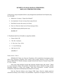 Check spelling or type a new query. Kumpulan Soal Bahasa Indonesia