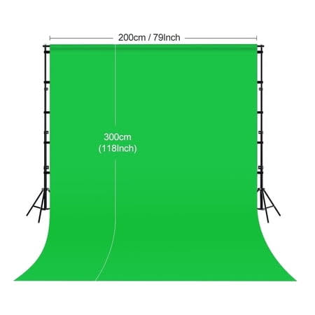 Starpolaris 7x10 ft Green Screen Fabric Backdrop for Streaming, Gaming, Broadcasting and More