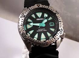 Seiko Black New Monster Mod Steel Bezel Automatic Diver S Date Watch 7002 7020 Seiko Automatic Wrist Watch Seiko Watches