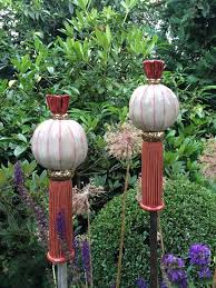 Gartenstecker Mohnkapsel Keramik Blumen Gartenstecker Keramik Kunst