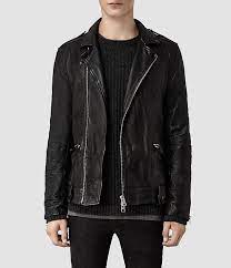 Allsaints Griffin Leather Biker Jacket Mens Leather Jackets Leather Jacket Leather Jacket Men Black Leather Jacket