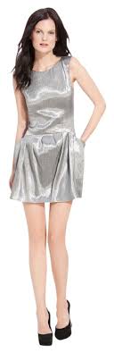 Theyskens Theory Silver Dilliam Sheath Short Cocktail Dress Size 6 S 80 Off Retail