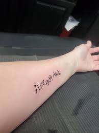 Semicolon Tattoo Strong Tattoo Tattoos Be Strong Tattoo