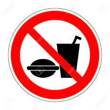 No eating or drinking sign with text, prohibition symbol sticker for public places. Sign No Eat And Drink No Food Red Image Isolated On White Background Royalty Free Cliparts Vectors And Stock Illustration Image 58883060