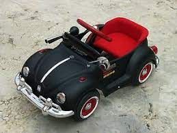 Vintage Pedal Car Vw Beetle Refurbished Original Matt Black Vintage Pedal Cars Pedal Cars Car