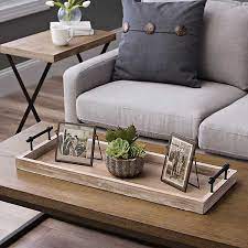 Shop for decorative tray tables at bed bath & beyond. Wooden Decorative Tray With Metal Handles Kirklands