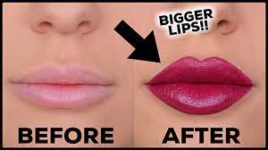 Stump the area between the lip and the liner carefully. How To Make Your Lips Look Bigger Fake Big Lips With Makeup Youtube