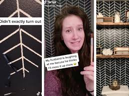 See more ideas about diy, crafts, diy projects. Fixing Tiktok Diy Fail Bathroom Wall Makeover With Tape And Marker