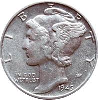 1945 Mercury Dime Value Cointrackers