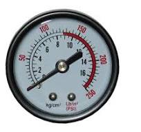 Powermate 250 PSI Pressure Gauge with 1/4 in. Back Connect