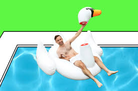 Raft pool 20 years professional inflatable manufacturer raft lounge floatie water mesh fabric cover hammock pool mattress toys. Coffins Cockroaches And Beheaded Swans Morbid Pool Floats Are Having A Moment Vox