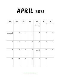 Free printable 2021 calendar landscape orientation in word and pdf format. Portrait April 2021 Calendar Print Calendar Calendar Blank Calendar Pdf