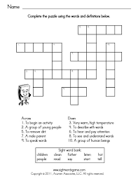 Sight Word Games Crossword Puzzles Crossword Puzzles Sight Word Worksheets Kids Sight Words