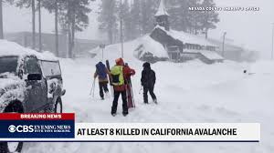 California rescue crews found eight skiers dead on Wednesday near Lake  Tahoe after an avalanche left many unaccounted for. Officials believe a  ninth skier who remains missing was also killed. It has ...