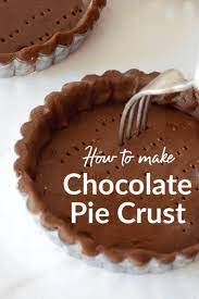 Stir sweetened condensed milk into chocolate. How To Make Chocolate Pie Crust Recipe Chocolate Pie Crust Chocolate Crust Recipe Chocolate Tarts Recipe