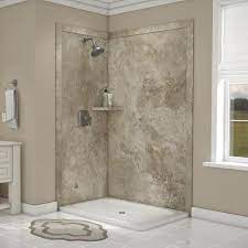 Flexstone 48 X36 X80 Elegance 2 Panel Shower Kit At Menards Flexstone 48 X36 X80 Elegance 2 Panel Shower Kit Corner Shower Shower Wall Corner Shower Kits