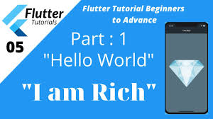 Appbar in flutter is used to create a simple yet effective topbars. Flutter Tutorial Create First Flutter App I Am Rich Part 1 5 Hindi Urdu Youtube