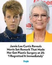 🔗: bit.ly/3GVPsjC Jamie Lee Curtis is sharing the painful reason she first  decided to get plastic surgery. 📷: Getty