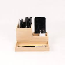 Easily organize your desk with the wooden desk organizer set. Modular Wood Desk Organizer And Storage