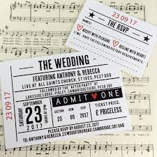 Concert Ticket Inspired Wedding Invitations Ticket Wedding Invitations Wedding Party Invites Beach Wedding Invitations