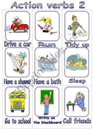 From dfrks, but added correct language for spanish to enable vocalization in flashcard mode. Action Verbs Flashcards 2 Esl Worksheet By Mish Cz