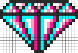 3d Diamond Perler Bead Pattern Bead Sprite Dessin Petit Carreau Pixel Art Et Pixel Art Diamant
